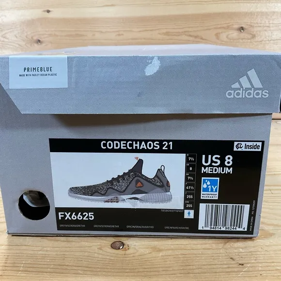 NIB Adidas CODECHAOS 21 PrimeBlue Golf Shoes FX6625Men’s 8 Color Grey Orange