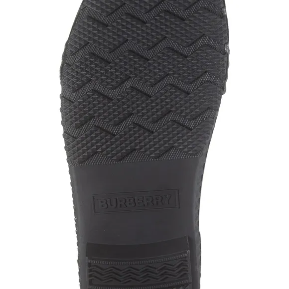 NIB Burberry Flinton Vintage-check Rubber Rain Boots Black Sz US 10.5-11…
