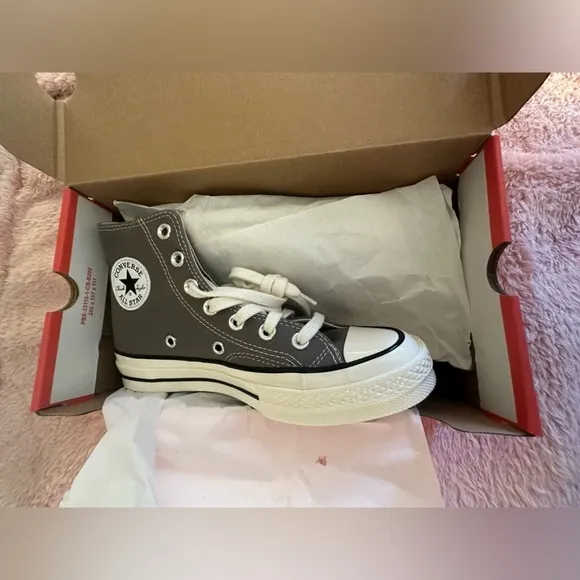 NIB Chuck 70 Recycled Canvas Hi-Top Sneakers Origin Story/Grey