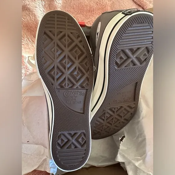 NIB Chuck 70 Recycled Canvas Hi-Top Sneakers Origin Story/Grey