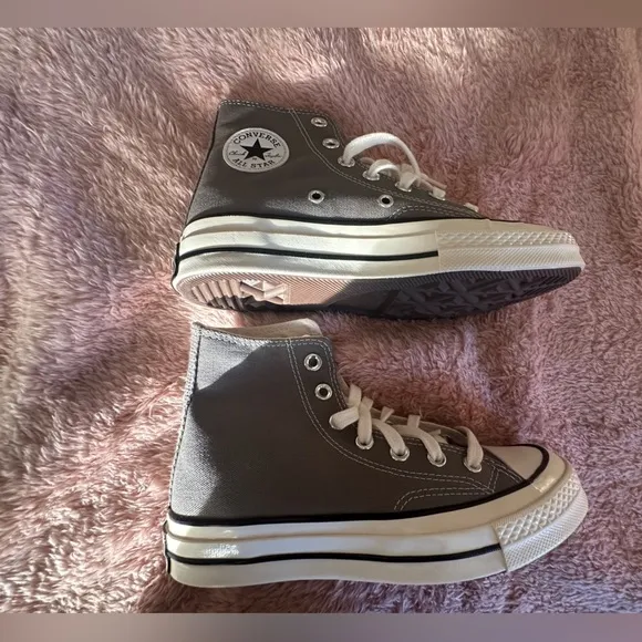 NIB Chuck 70 Recycled Canvas Hi-Top Sneakers Origin Story/Grey