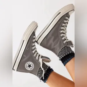 NIB Chuck 70 Recycled Canvas Hi-Top Sneakers Origin Story/Grey