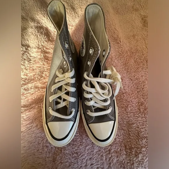 NIB Chuck 70 Recycled Canvas Hi-Top Sneakers Origin Story/Grey