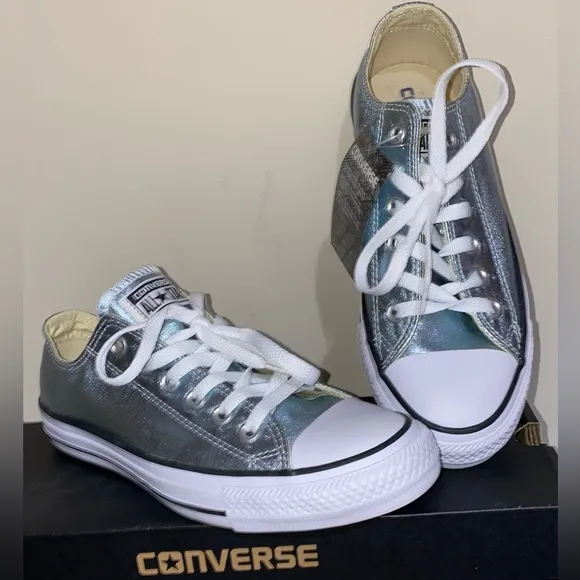 NIB Converse Chuck Taylor All Star Lo top Sneakers blue glacier metallic shoes