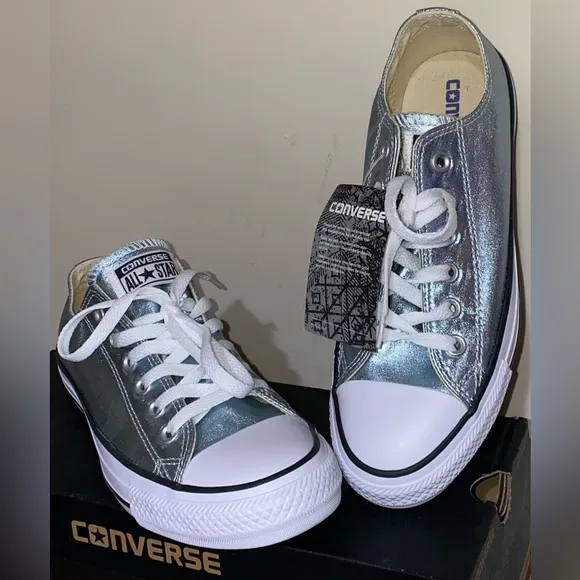 NIB Converse Chuck Taylor All Star Lo top Sneakers blue glacier metallic shoes