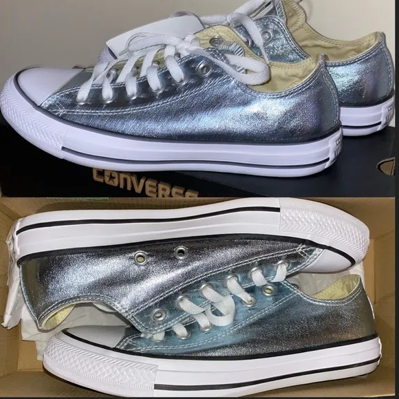 NIB Converse Chuck Taylor All Star Lo top Sneakers blue glacier metallic shoes