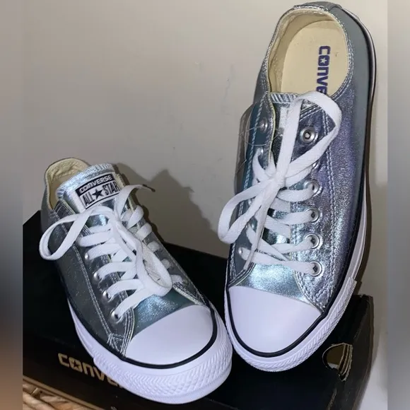 NIB Converse Chuck Taylor All Star Lo top Sneakers blue glacier metallic shoes