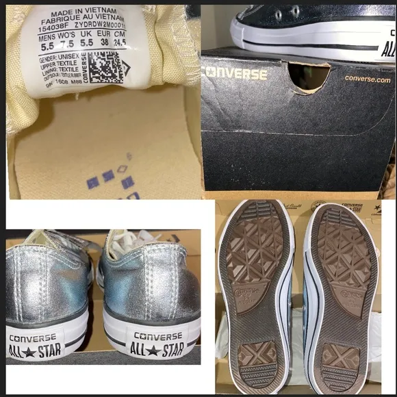 NIB Converse Chuck Taylor All Star Lo top Sneakers blue glacier metallic shoes