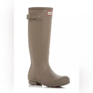 NIB HUNTER Women's Original Tall Rain Boots in Medium Natural