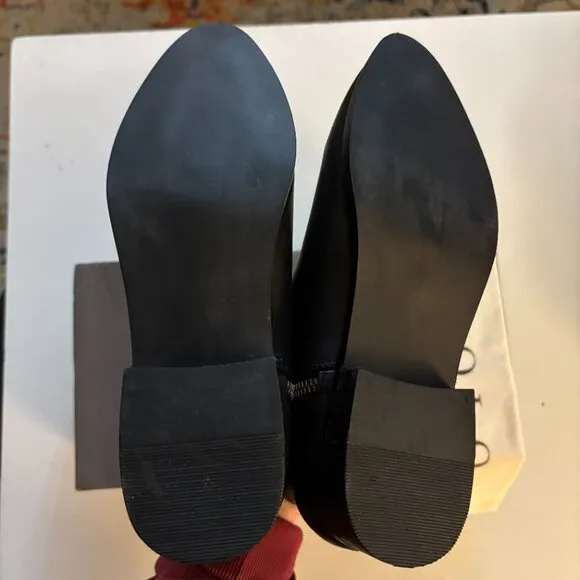 NIB | Nisolo Lana Leather Zip Up Ankle Boot Black Rubber Size 6