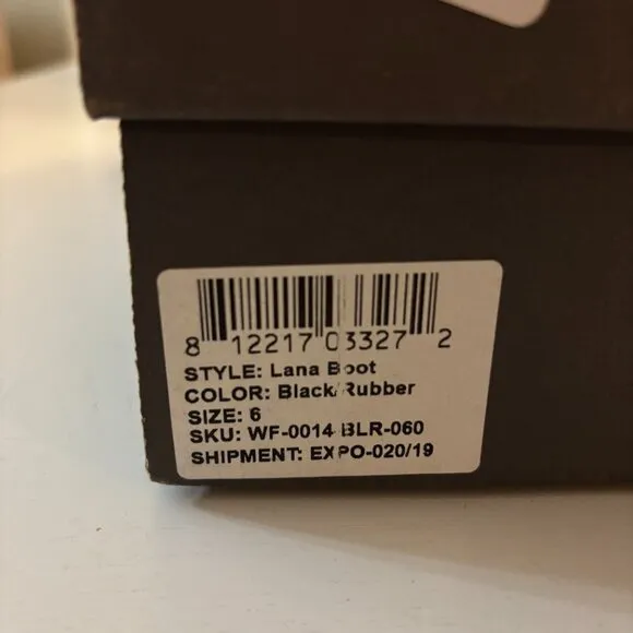 NIB | Nisolo Lana Leather Zip Up Ankle Boot Black Rubber Size 6