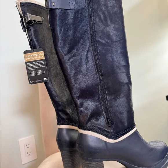 NIB Sorel Medina IV Premium Navy Heeled Boots