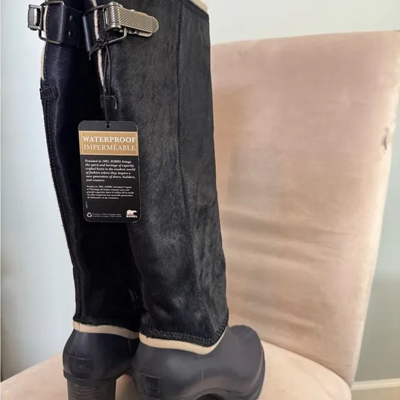 NIB Sorel Medina IV Premium Navy Heeled Boots