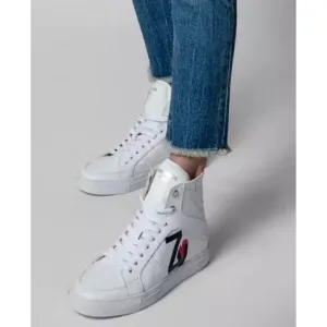 NIB ZADIG &amp; VOLTAIRE Women’s Sneakers White Sz 10 High Top Leather