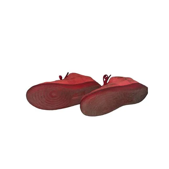 Nike Air Force 1 07 Low Triple Red Suede Shoes Size 10.5 Men's 718152-601 RPM‎