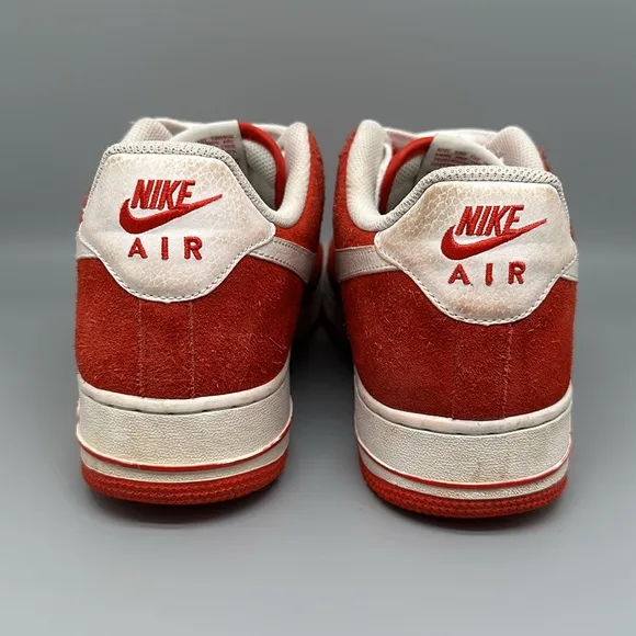 Nike Air Force 1 '07 University Red Suede Shoes Men’s Sz 10.5