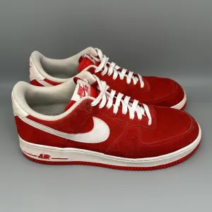 Nike Air Force 1 '07 University Red Suede Shoes Men’s Sz 10.5