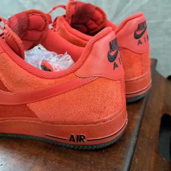 Nike Air Force 1 ‘07 Varsity Red Suede Men’s Shoes Sz 12 / 315122-608