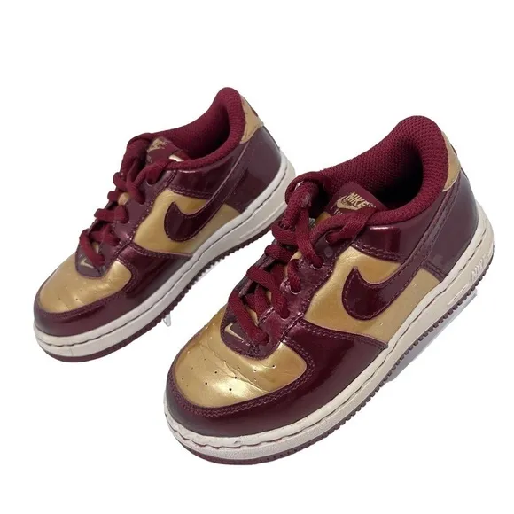 Nike Air Force 1 GS Iron Man Burgundy Red Sneakers Shoes Child Size 9 C 2009