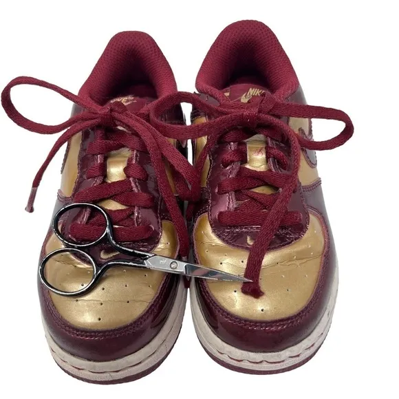 Nike Air Force 1 GS Iron Man Burgundy Red Sneakers Shoes Child Size 9 C 2009