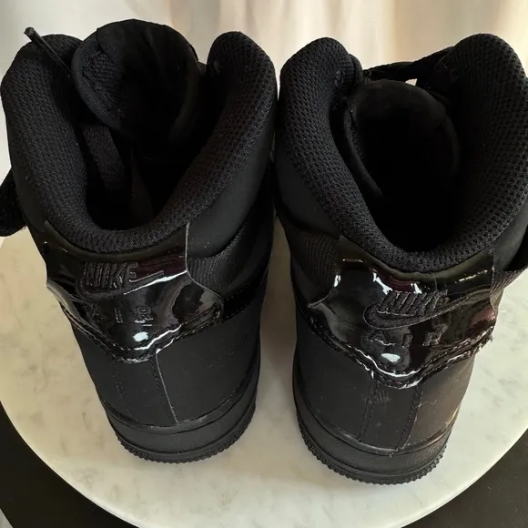 Nike Air Force 1 High Top Sneakers Black Youth Shoes Size 7Y