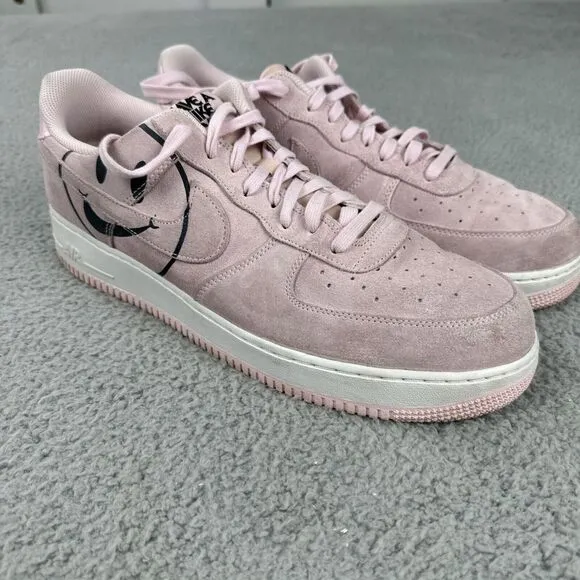 Nike Air Force 1 Low 'Have a Nike Day' Shoes Men Size‎ 15 Pink Suede BQ9044-600