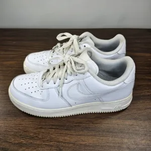 Nike Air Force 1  Mens White Low Sneakers Shoes Size 8.5