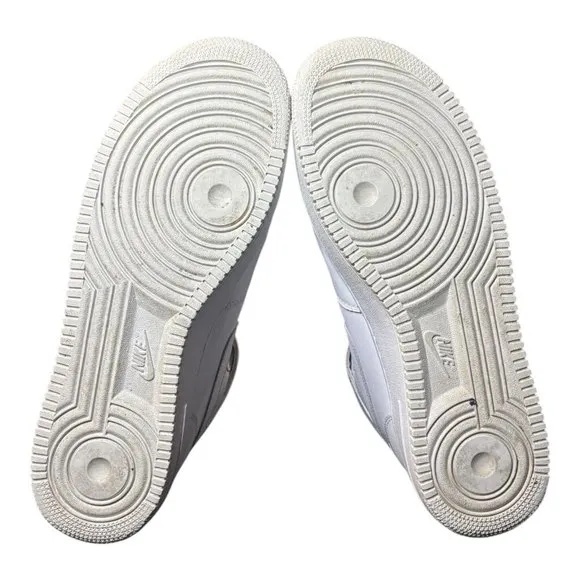 Nike Air Force 1 Mid Shoes Basketball Mens  Size 14 Triple White 315123-111