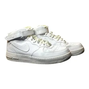 Nike Air Force 1 Mid Shoes Basketball Mens  Size 14 Triple White 315123-111