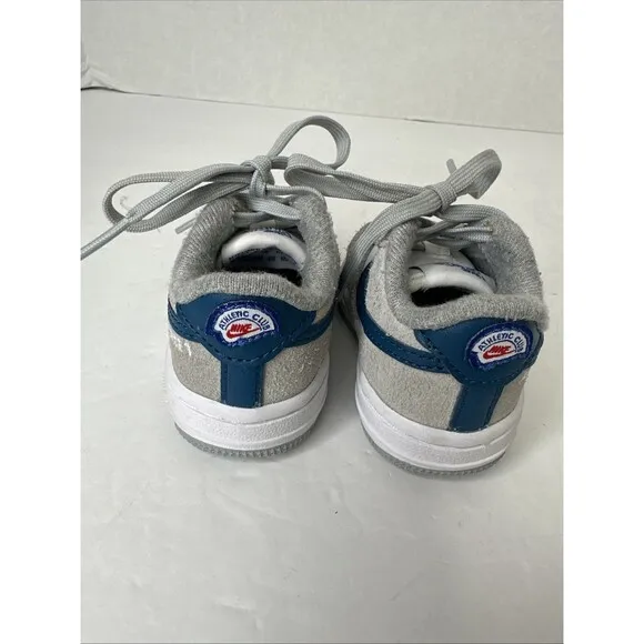 Nike Air Force 1 Toddler Size 3C White Blue Athletic Shoes Sneakers DH9787-001