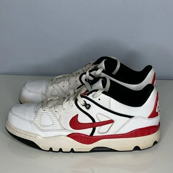 NIKE AIR FORCE III 3 Low 313640 100 MEN'S SIZE 11 RED WHIT SNEAKERS