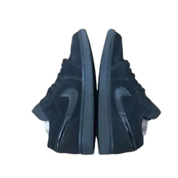 Nike Air Jordan 1 Low 553558-056 Sneaker Men's US 11 Black Suede Lace Up Shoes