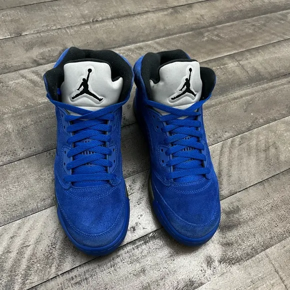 Nike Air Jordan 5 Blue Suede Sz 8.5