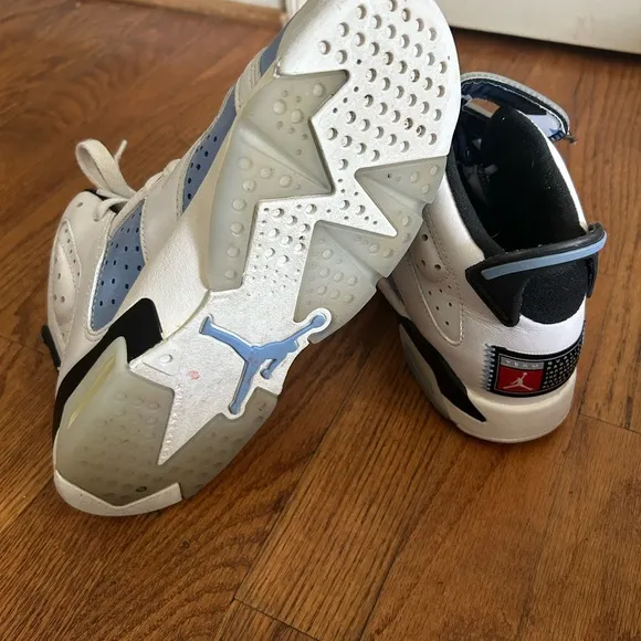 Nike Air Jordan 6 Retro UNC White University Blue Basketball Sneakers Shoes 5.5y