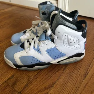 Nike Air Jordan 6 Retro UNC White University Blue Basketball Sneakers Shoes 5.5y