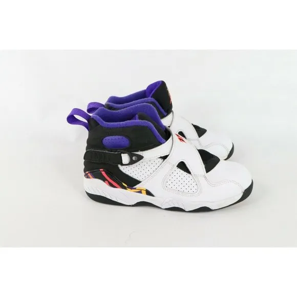 Nike Air Jordan 8 Retro BP Three Peat Basketball Shoes Sneakers Kids Youth 1Y