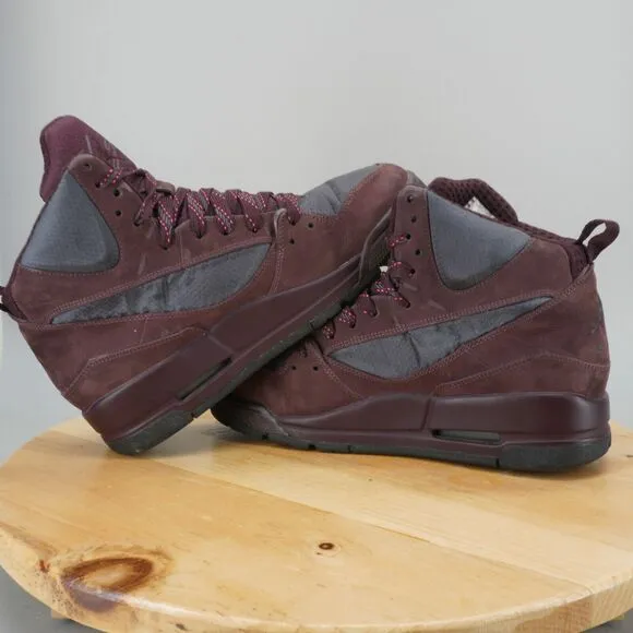 Nike Air Jordan Flight 45 Trek Mens Size 10 Shoes Burgundy Sneakers (No Straps)