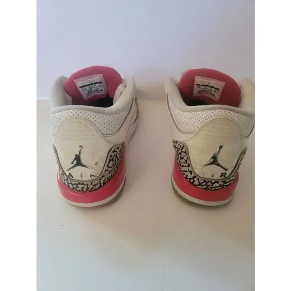 Nike Air Jordan Katrina 3 Boy's White Retro Lace-up Trainer Shoes Size 6.5Y