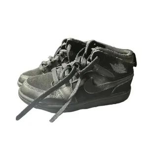Nike Air Jordan Kids Black‎  Retro 1 High Lace Up Shadow Suede Running Shoes 13C