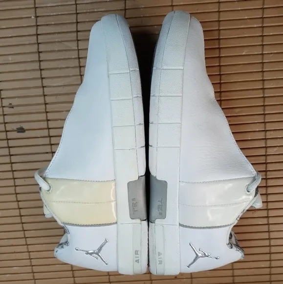 NIKE AIR JORDAN Team Elite II TE 2 White leather Basketball Shoes 310087-173 SIZ