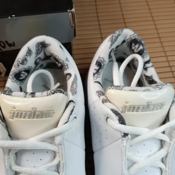 NIKE AIR JORDAN Team Elite II TE 2 White leather Basketball Shoes 310087-173 SIZ