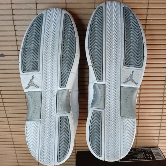 NIKE AIR JORDAN Team Elite II TE 2 White leather Basketball Shoes 310087-173 SIZ