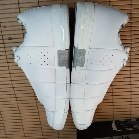 NIKE AIR JORDAN Team Elite II TE 2 White leather Basketball Shoes 310087-173 SIZ