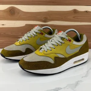 Nike Air Max 1 Premium Retro Curry Olive Green White Men's Size 10.5