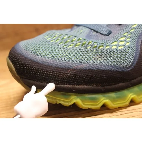 Nike Air Max 2014 men's Rift Blue Flash Lime athletic running shoes sneakers 10