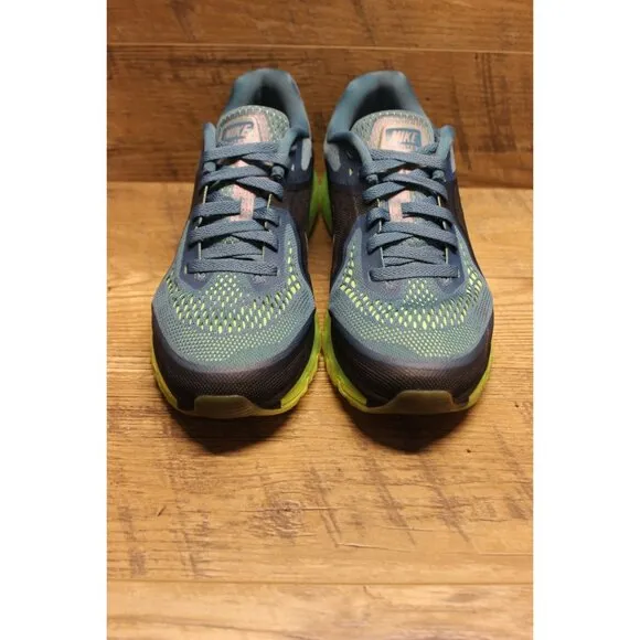 Nike Air Max 2014 men's Rift Blue Flash Lime athletic running shoes sneakers 10
