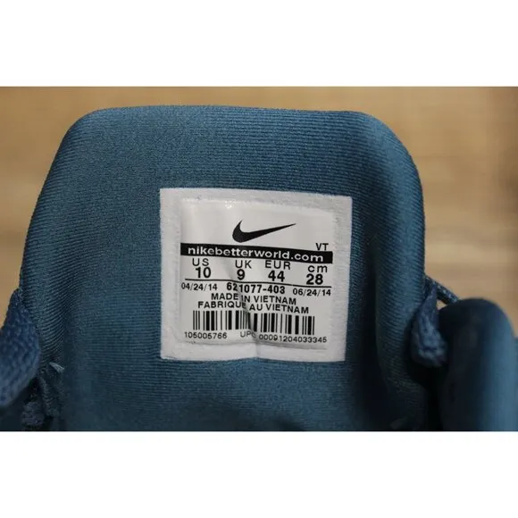 Nike Air Max 2014 men's Rift Blue Flash Lime athletic running shoes sneakers 10