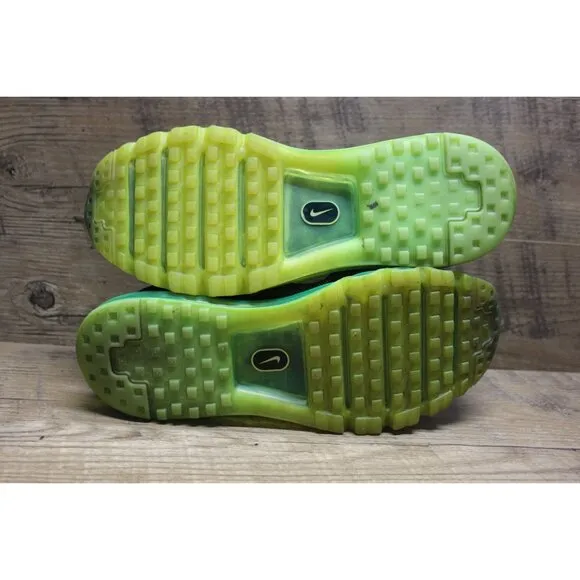 Nike Air Max 2014 men's Rift Blue Flash Lime athletic running shoes sneakers 10