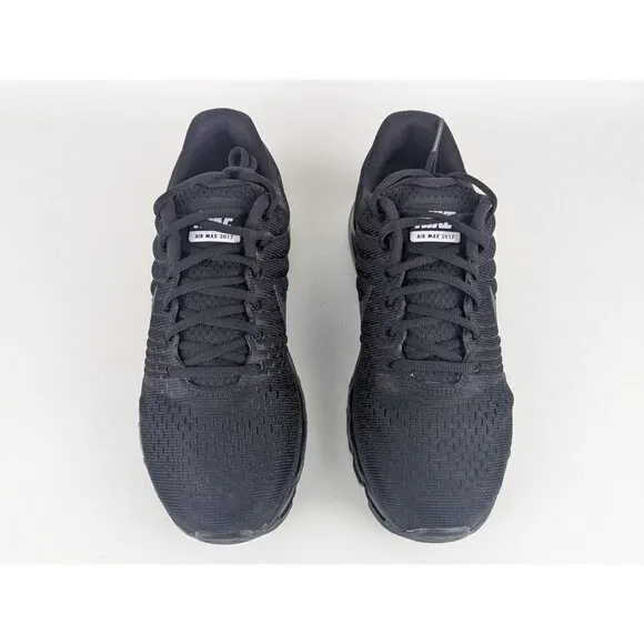 Nike Air Max 2017 Shoes Sneakers 849559-004 Triple Black Men's Size 8 NEW