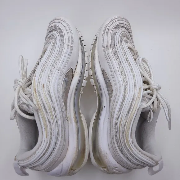 Nike Air Max 97 Sneakers Men's Shoes Triple White Wolf Gray 921826-101 Size 8